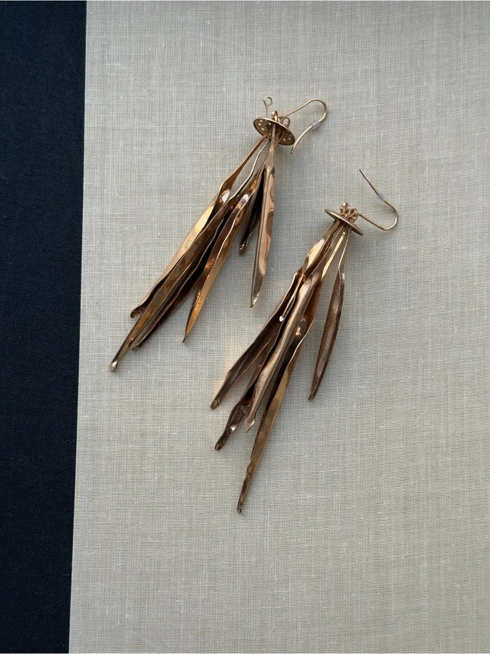 Tory Burch Brass Leaf Earrings